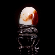 Guijarro de jade blanco de Hetian, dinastía Qing