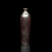 Jarrón soliflor de madera, dinastía Qing