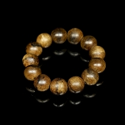 Pulsera de trece cuentas de madera de Chenxiang, dinastía Qing