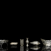 Set of silver objects
