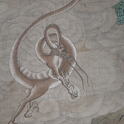 Pintura china “Sabio con dragón”, con firma Cui Zizhong - 4