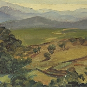 阿道夫·费雷尔·安格拉尔 Adolfo Ferrer Anglar（1906–1993）《山谷风光》1968年 - 1