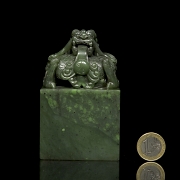 Sello de verde jade espinaca