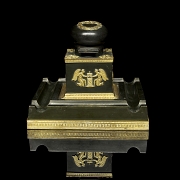 Empire style metal and bronze scrivener's desk, 19th century - 2