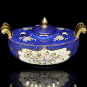 Porcelain writing desk “Flowers on blue background”