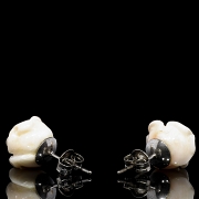 Pareja de pendientes en plata de ley 