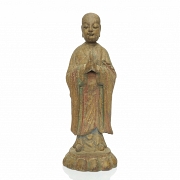 Carved wooden Buddha, 20th century