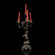 Candelabro de bronce, s.XX - 9