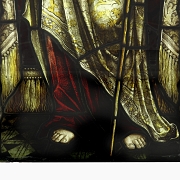 Shrigley and Hunt, leaded glass window ‘Christ with Apostles’, 19th-20th century