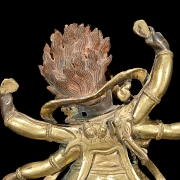 Gilded bronze figure of Mahakala, Qing dynasty