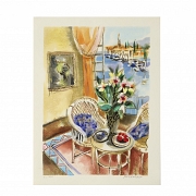 Michael Rozenvain (1963) ''Vase and Fruit''