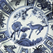 Pareja de platos, azul y blanco, S.XX - 4