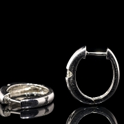 Pendientes en oro blanco de 18K con diamantes