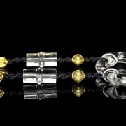 Collar de cuarzo y bronce dorado 