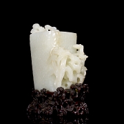 Recipiente para pinceles de jade de Hetian 