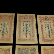 Conjunto de seis billetes, China, s.XX