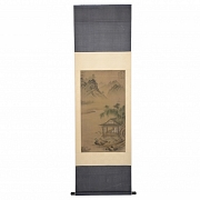 Chinese painting “Scholar by the River,” signed Tang Dai