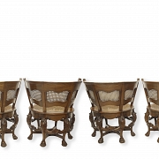 Set of Dutch Colonial-style ‘Burgomaster’ chairs, 20th century