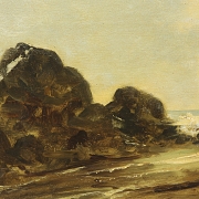 J. M. González (19th-20th century) ‘Boat on the beach’