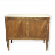 Chest of drawers with marble top, Louis XVI style, circa 1930 - 5