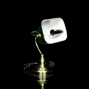 Lámpara de sobremesa estilo Emeralite, s.XX