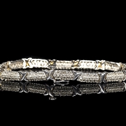 Pulsera de oro blanco con diamantes