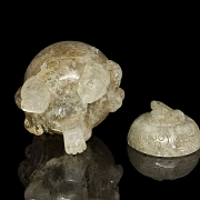 Incensario de cuarzo tallado