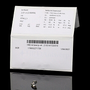 Diamante natural en talla brillante, 2.01 ct, certificado HRD