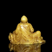 Shoushan stone figure ‘Luohan with beast’, Qing dynasty
