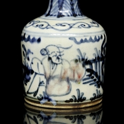 Botella de cerámica vidriada 