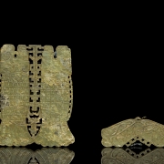 Large jade plaque “Fishes”, Qing dynasty - 11