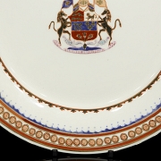 Plato de porcelana para exportación 