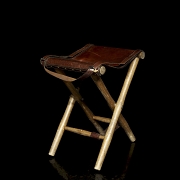 Taburete de cuero para caza, s.XX