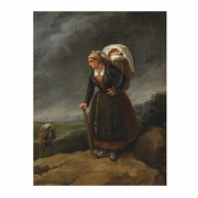 18th century Spanish school ‘Peasant couple’