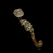Ruyi de madera “Lingzhi”, dinastía Qing