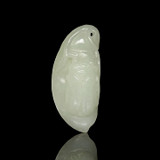 White jade pendant, ‘Insect on Fruit,’ Qing dynasty