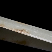 Espada ritual de jade de Hetian, dinastía Qing