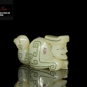 Figura de jade con turquesa 