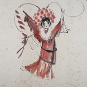 Chinese painting “Opera Figure,” signed Cheng Shifa