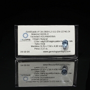 Conjunto de cuatro aguamarinas naturales