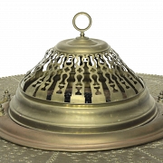 Brasero de latón y madera, S.XIX - 3