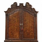 Wooden secretary desk, Chippendale style, 20th century