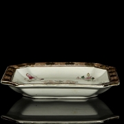 Plato cuadrado de porcelana