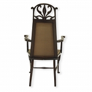 Art Nouveau carved wood armchair, 20th century - 3