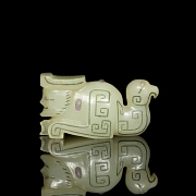 Figura de jade con turquesa 