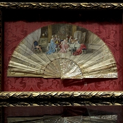 Abanico pericón de nácar s.XIX