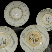 Juego de once platos de cerámica esmaltada, dinastía Ming - 3