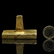 Pequeño sello de bronce dorado, dinastía Qing