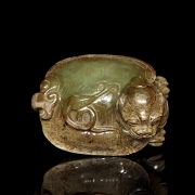 Yellow jade figure of a ‘dragon turtle’, Warring States period
