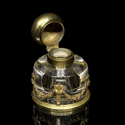 Empire curved glass and bronze scrivener's desk, 19th century - 3